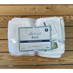 NWT Aircloud 6 Piece Olucell Resort Towels Set White